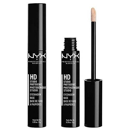 Nyx professional makeup high definition eye shadow base (x2), eye shadow primer base, riduce al minimo la caduta dei glitter, formula a lunga tenuta