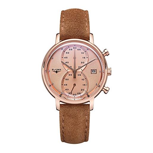 Elysee orologio analogico quarzo unisex adulto con cinturino in pelle 83824