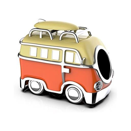 Charmbar campervan - ciondolo per camper in argento sterling 925, argento sterling