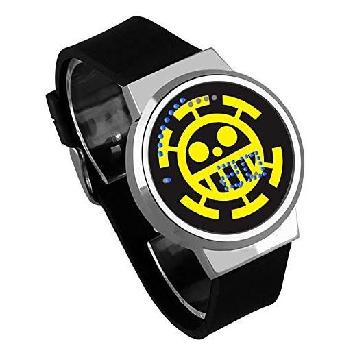 Haonb orologio uomo, fashion touch screen led watch one piece creative anime peripheral impermeabile luminoso orologio elettronico b