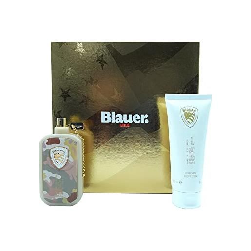 Blauer united camou woman confezione regalo donna profumo edt 50ml body lotion 100ml