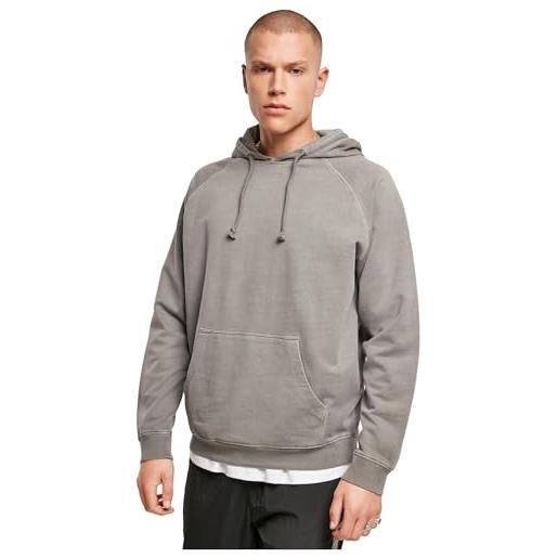 Urban Classics overdyed hoody, felpa con cappuccio, uomo, grigio (asphalt), m