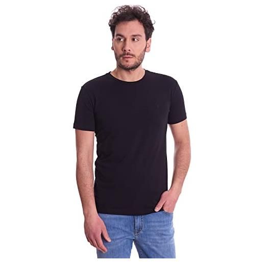 Trussardi jeans man t-shirt cotton stretch slim fit 52t006001t003614 3xl nero black k299