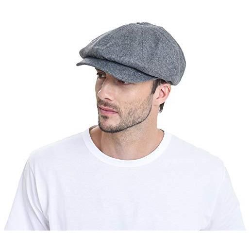 MarkMark coppola cappello irish newsboy hat wool felt simple ivy cap sl3458 (grey)