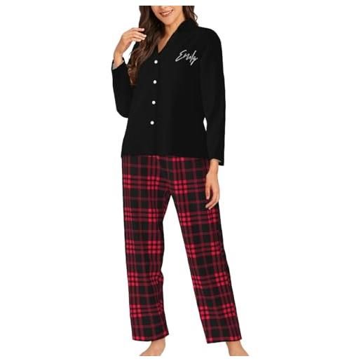 Naispanda set pigiama personalizzato con foto/testo pigiama da donna personalizzato pigiama divertente con personalizzata, taglia s-xl