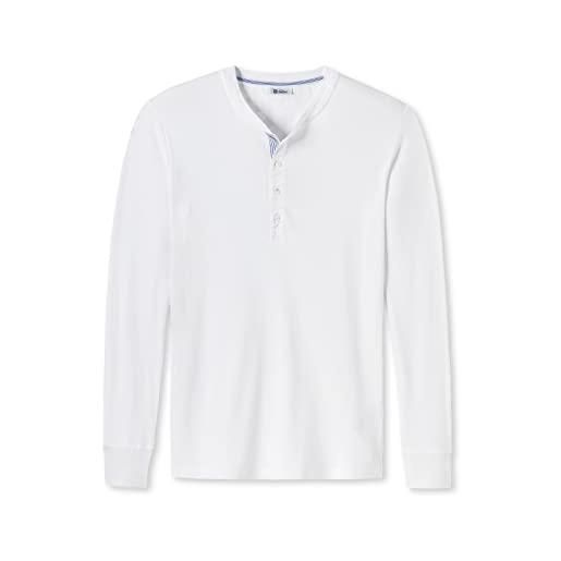 Schiesser revival karl-heinz - maglietta a maniche lunghe, bianco, l