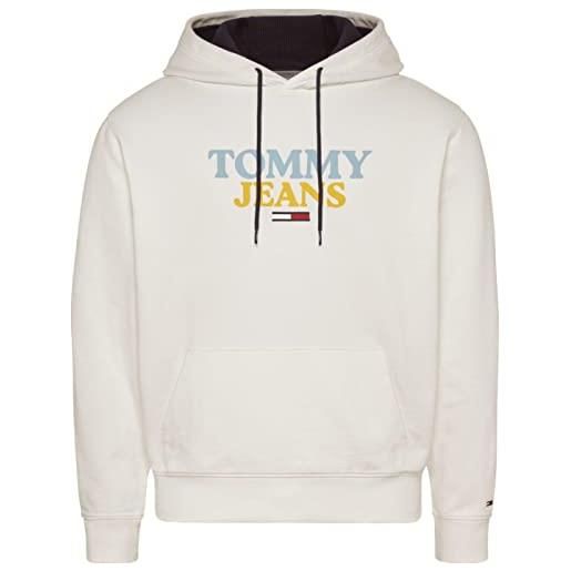 Tommy Jeans felpa con cappuccio iconico tommy hilfiger (xs), bianco, xs
