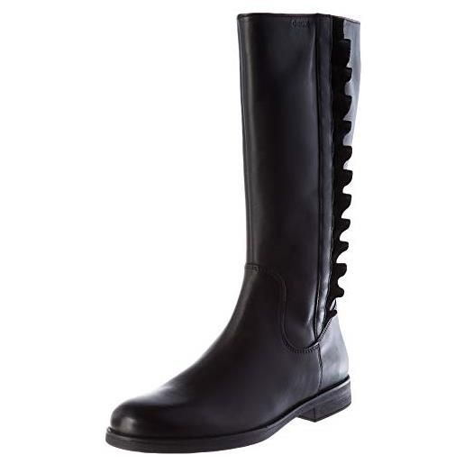 Geox jr agata a, mid calf boot, nero (black), 37 eu