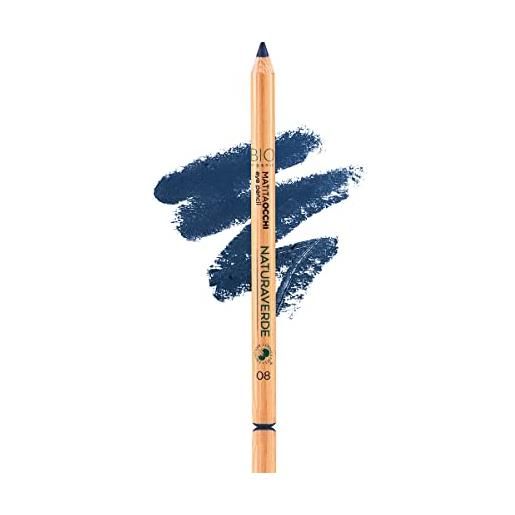 Naturaverde | bio make up - matita occhi blu navy in materiale biologico, matite occhi colorate, matita per occhi, trucco donna, trucco occhi, cosmetics, n°08