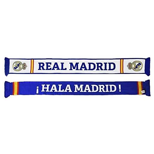 Real Madrid sciarpa reversibile blu panno bianco [ab3933]