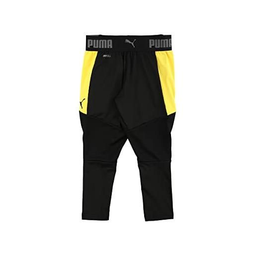 Puma ftblnxt jr, pantaloni tuta bambino, black/ultra yellow, 116