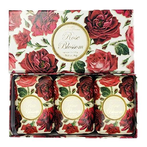 Saponificio Artigianale Fiorentino, rose blossom, set di 3 saponette da 200 g