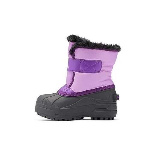 Sorel snow commander waterproof, stivali invernali unisex - bambini e ragazzi, grigio (quarry x cherrybomb), 30 eu