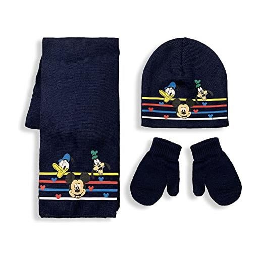 SUN CITY cappello sciarpa e guanti invernale mickey mouse cappellino neonato bimbo 5908