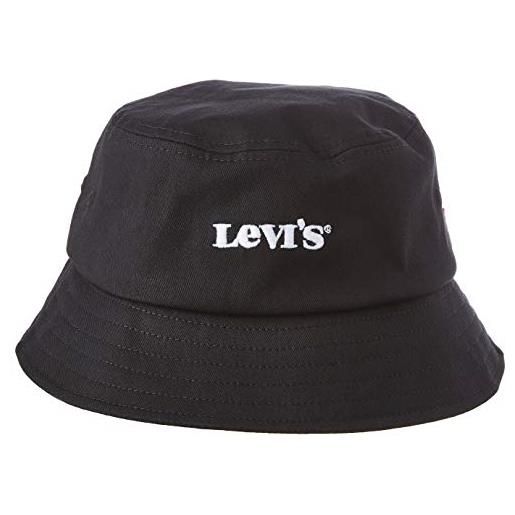 Levi's bucket hat-vintage modern logo cappello a falda larga, nero regolare, l uomo