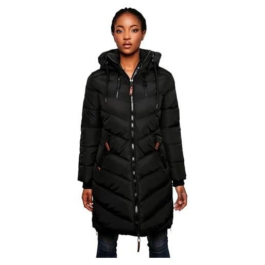 Marikoo b829 - giacca invernale trapuntata da donna nero s