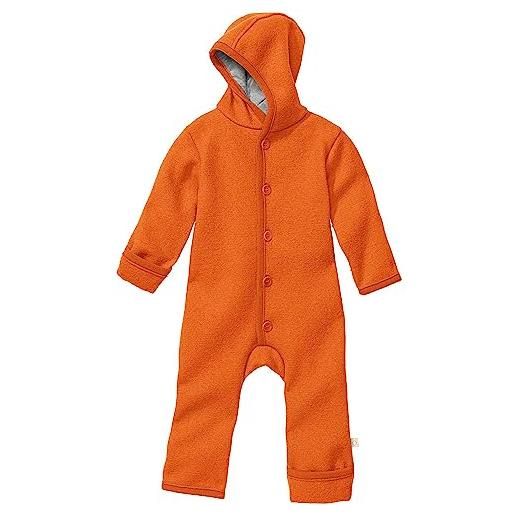 Disana walk-overall, con polsini pieghevoli, 100% lana merino biologica gots, ivn best | newborn baby baby unisex | made in germany, colore: arancione. , 62/68 cm
