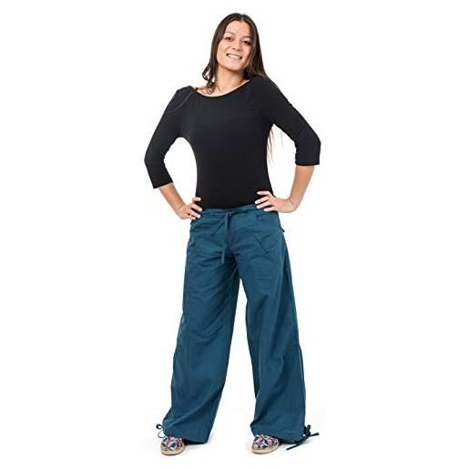 Fantazia - pantaloni ibridi yoga zen gemma, taglia s - xxxl - 100% cotone, blu dal 2004, blu petrolio, xxl