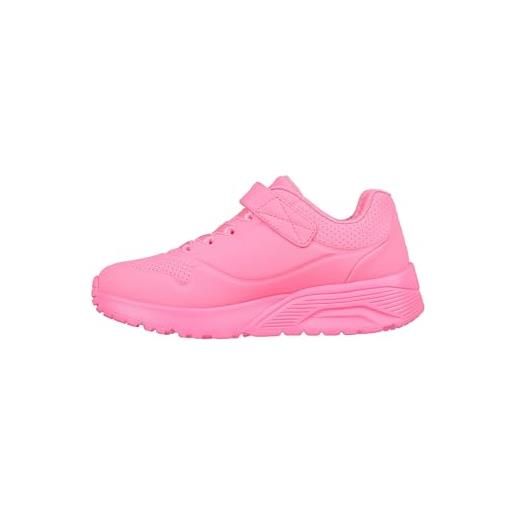 Skechers uno lite, scarpe sportive bambine e ragazze, neon pink synthetic trim, 35 eu