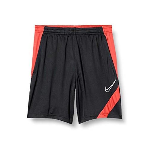 Nike df academy pro, pantaloni sportivi unisex-bambini, anthracite/bright crimson/whit, l
