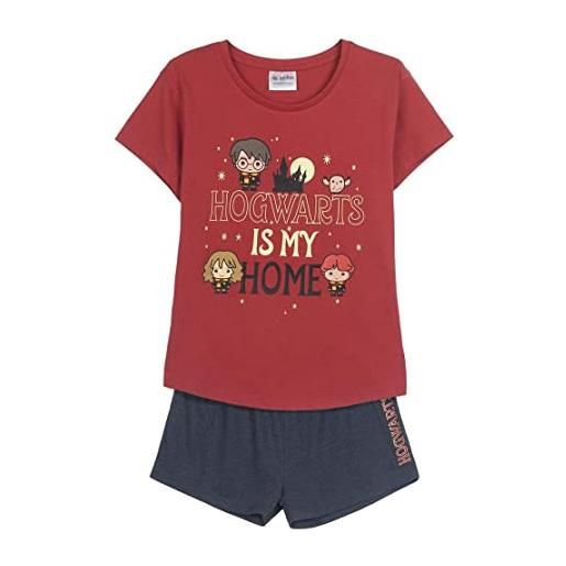 CERDÁ LIFE'S LITTLE MOMENTS donna harry potter | pigiama di cotone 100% da 2 pezzi set, rosso, normale bambine e ragazze