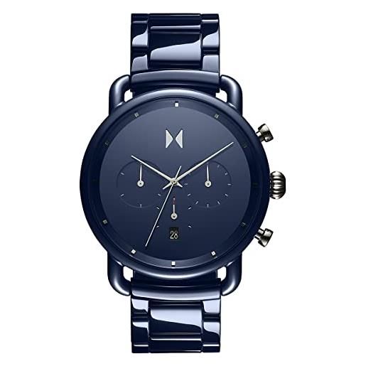 MVMT orologio con cronografo al quarzo da uomo con cinturino in ceramica blu - 28000248 - d