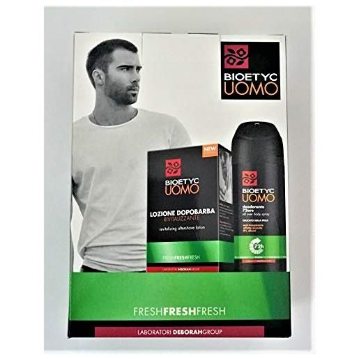 BIOETYC set attive BIOETYC uomo dopobarba rivitalizzante 100 ml+ deodorante 72 h 150 ml