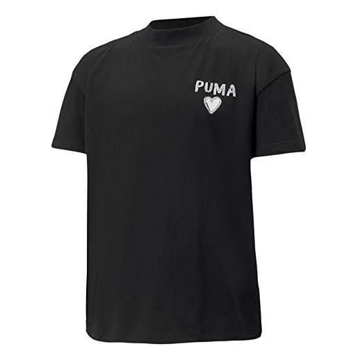 Puma alpha trend g, maglietta bambina, black, 110