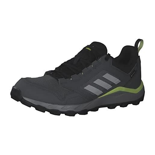 adidas tracerocker 2.0 gore-tex trail running, sneakers uomo, grey six/grey two/core black, 45 1/3 eu