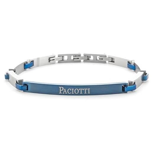 4US Cesare Paciotti bracciale da uomo gioiello é realizzato in acciaio e pvd blu. La lunghezza regolabile da 18 cm a 21. La referenza è: 4ubr6180. 