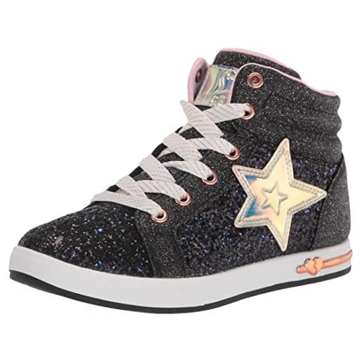 Skechers 310650l blk, scarpe da ginnastica bambine e ragazze, black rock glitter lt pink trim, 29 eu