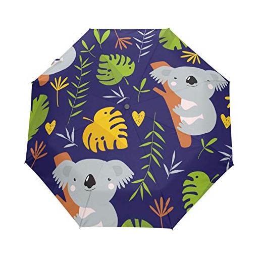 FVFV fresco koala foglia di palma ombrello pieghevole automatico ombrelli portatile ombrello pieghevoli da viaggio per bambina bambini