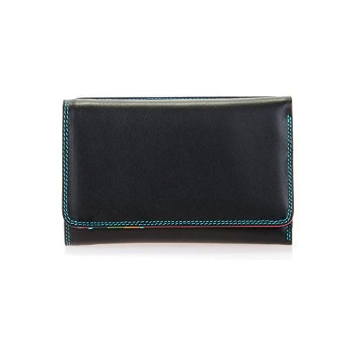 mywalit portafoglio donna in pelle medium tri-fold wallet - 363-4 - black pace