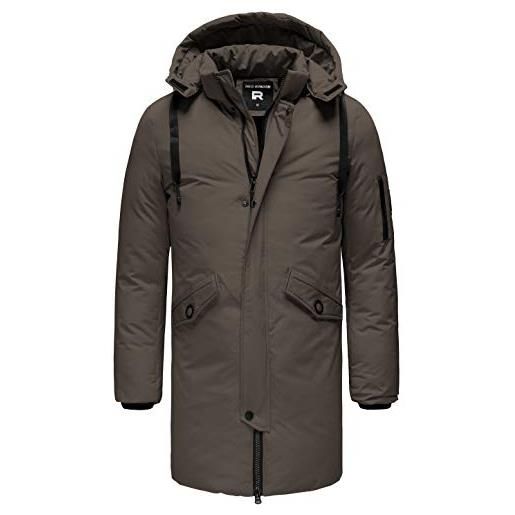 Redbridge parka da uomo invernale con cappuccio rimovibile giacca per l'inverno marrone s