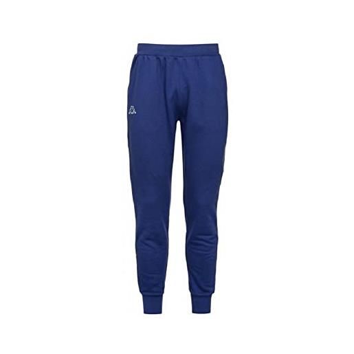 Kappa pantaloni della tuta uomo realizzati in felpa garzata logo zant colore blu codice: 303mjc0, blu, s