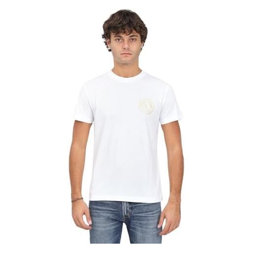 VERSACE JEANS COUTURE t-shirt bianca con logo da uomo s