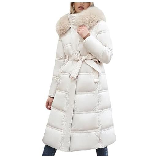 tinetill cappotto invernale lungo piumino da donna lunghezza maxi giacca invernale calda con cappuccio cappotto trapuntato giacca parka piumino caldo invernale giacca di transizione cappotto esterno