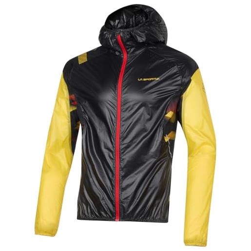 LA SPORTIVA giacca a vento blizzard, black-yellow, s