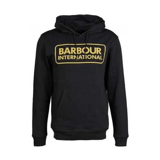 Barbour international pop over hoodie black, nero , l