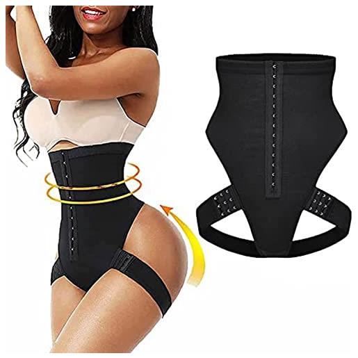 Yokbeer trim shape curve enhancer donne vita alta tummy control mutandine dimagranti shapewear imbottito hip enchancer butt lifter (color: b-black, size: s)