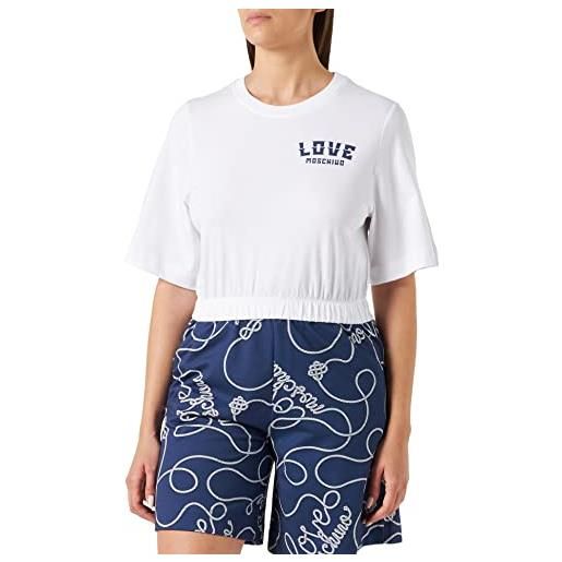 Love Moschino top cropped t-shirt, nero, 50 donna