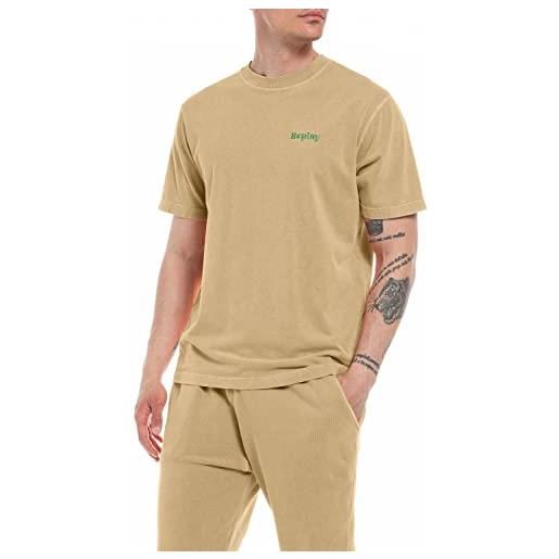 REPLAY m6588 t-shirt, marrone (desert 017), m uomo