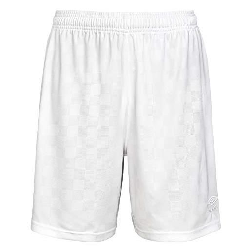 Umbro checkered short pantaloncini, bianco, m uomo