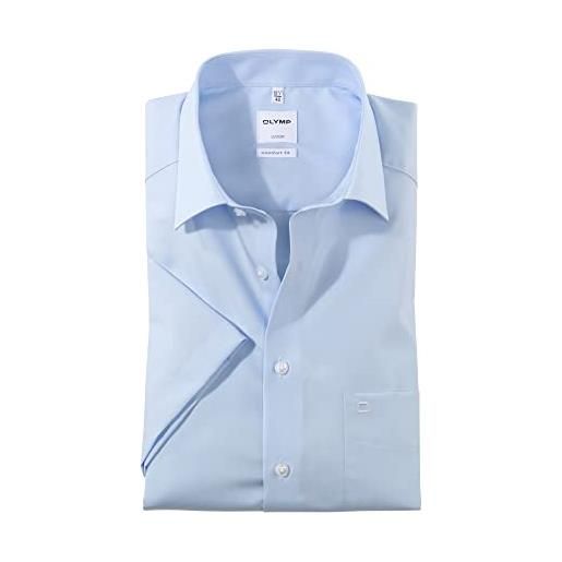 Olymp uomo camicia business a maniche corte luxor, comfort fit, new kent, blau 15,43