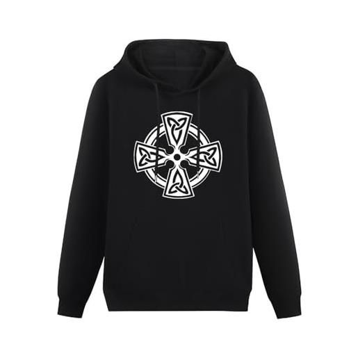 Schlag celtic cross knot irish shield warrior mens hoodies unisex pullover hoody black sweatershirt 3xl