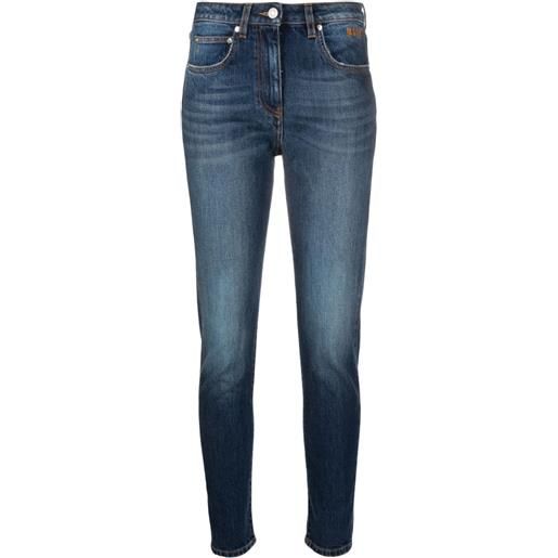 MSGM jeans skinny a vita alta - blu