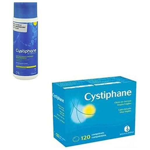 Farmacia Cerati cystiphane set shampoo anticaduta 200ml più 120 compresse rinforzanti capelli e unghie