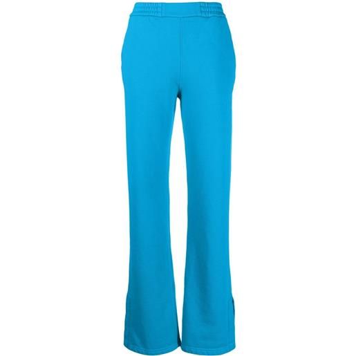 Off-White pantaloni sportivi con righe diagonali - blu