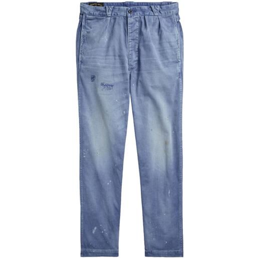 Polo Ralph Lauren pantaloni affusolati con stampa - blu