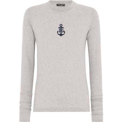 Dolce & Gabbana t-shirt con stampa marina - grigio